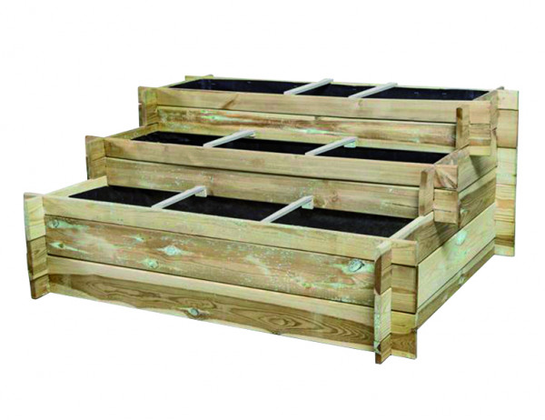 SIENA GARDEN Hochbeet-Treppe Hugo, 120 x 100 x 54 cm