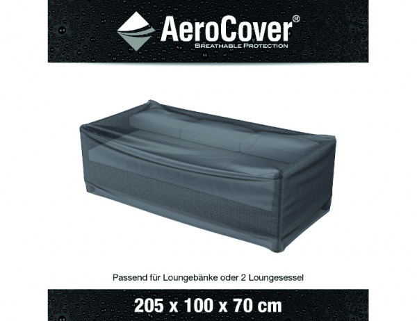 AEROCOVER Atmungsaktive Schutzhülle für Loungebänke 205x100xH70 cm