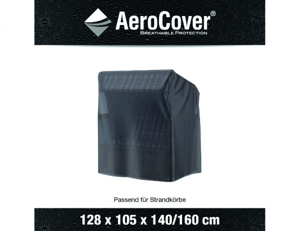 AEROCOVER Atmungsaktive Schutzhülle für Strandkörbe 128x105xH160/140 cm