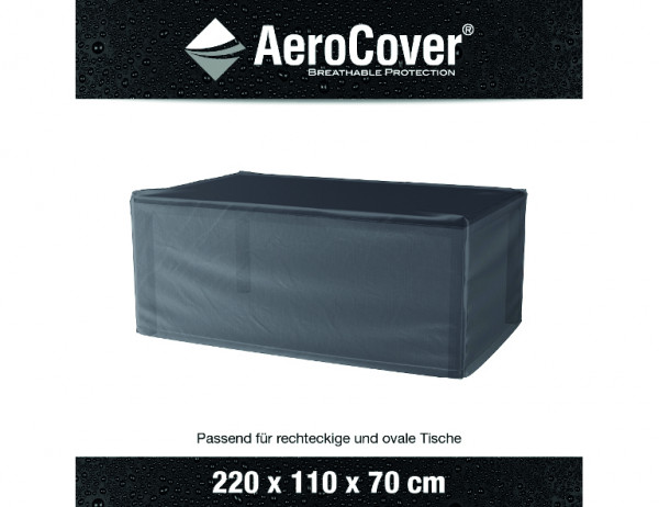 AEROCOVER Atmungsaktive Schutzhülle für Tische 220x110xH70 cm